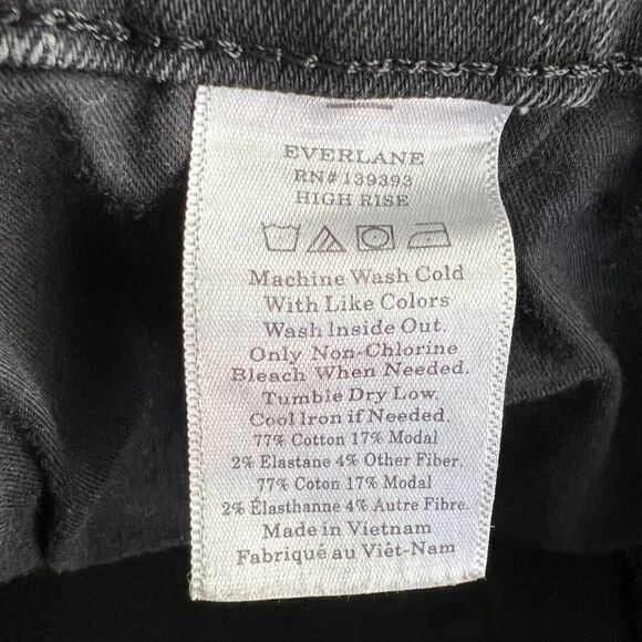 Everlane High Rise Black Ankle Jeans Size 27 - Picture 8 of 9